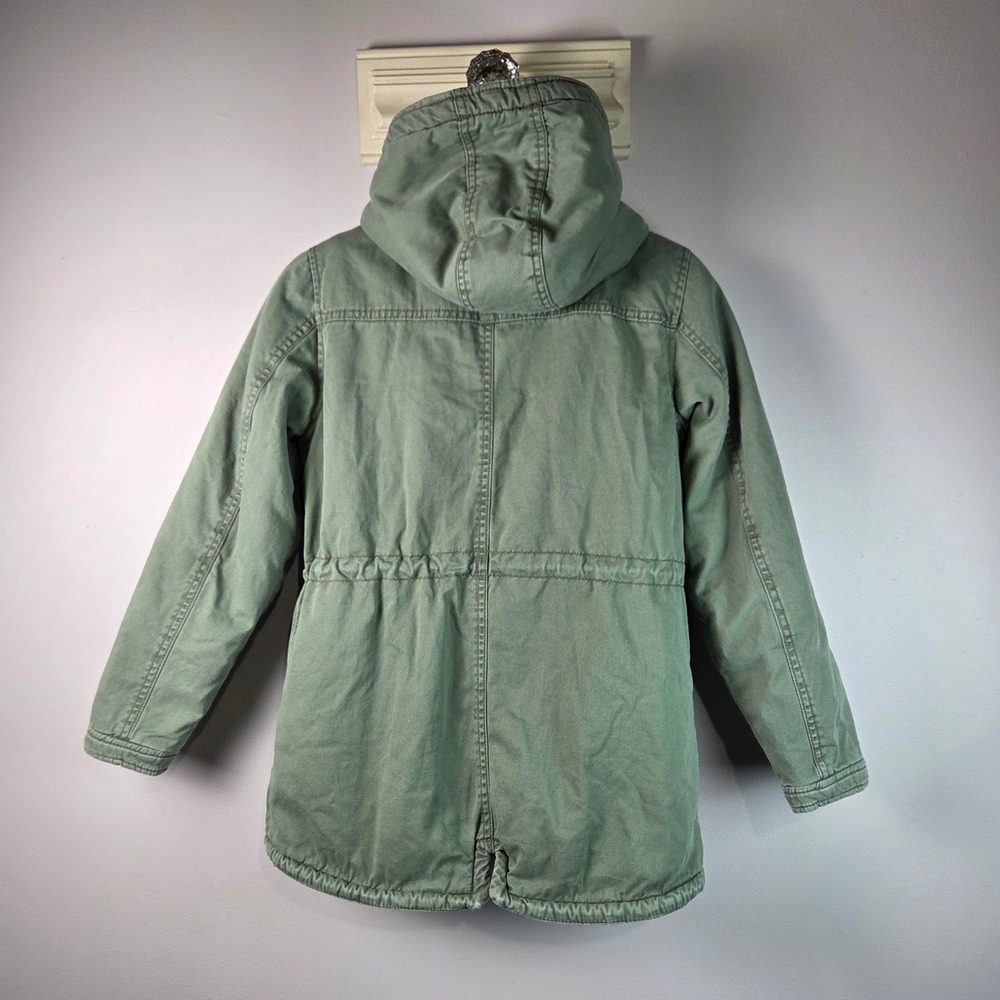 Terranova Parka Jacket Kids 12-13 Green Good Sherpa Lined Hooded CPBU00537A - Picture 3 of 9